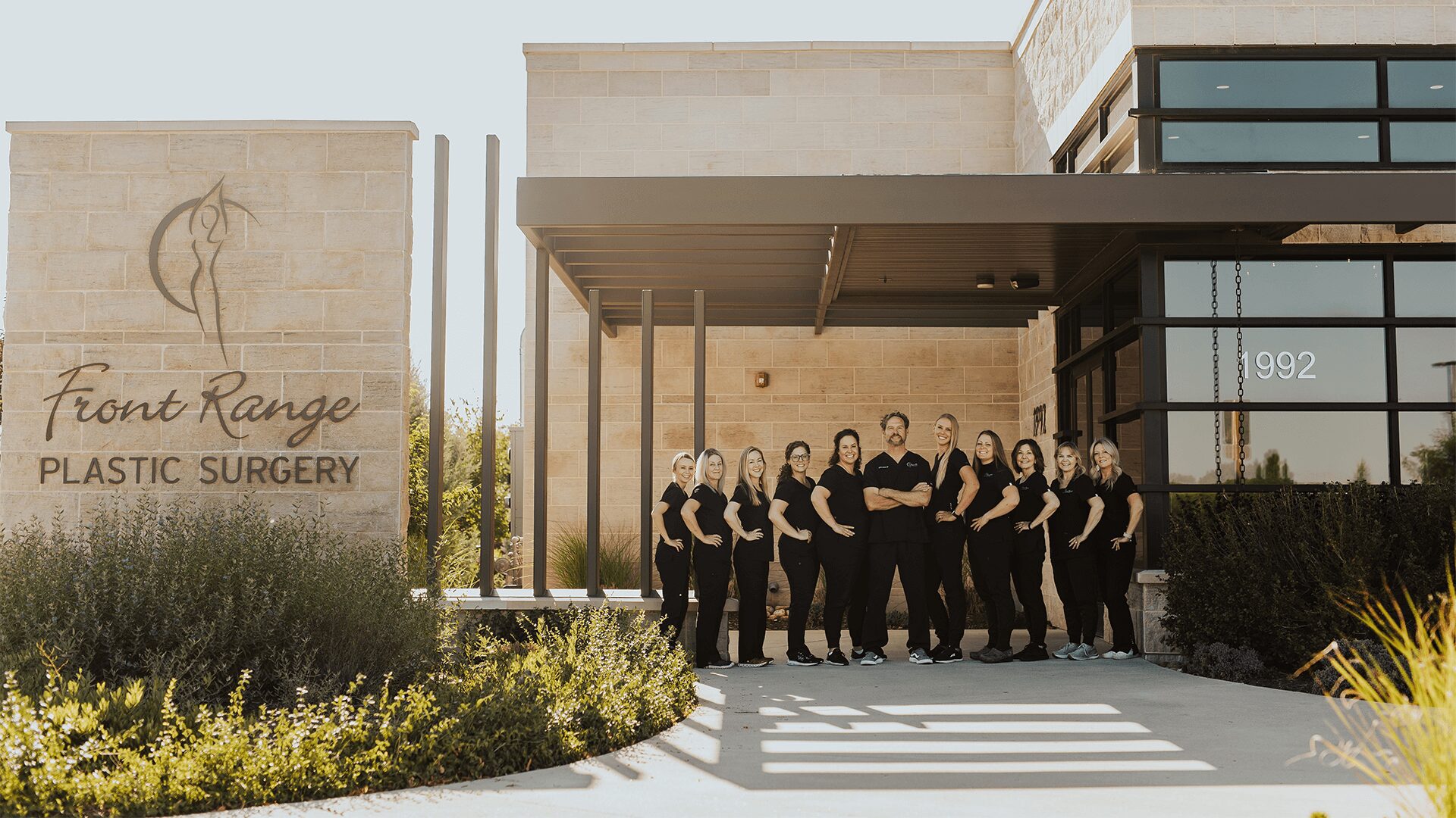 Front Range Plastic Surgery Staff in front of facility
